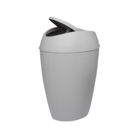 Umbra Umbra 1009613-918 2.2 gal Twirla Trash Can with Swing-Top Lid - Gray 1009613-918